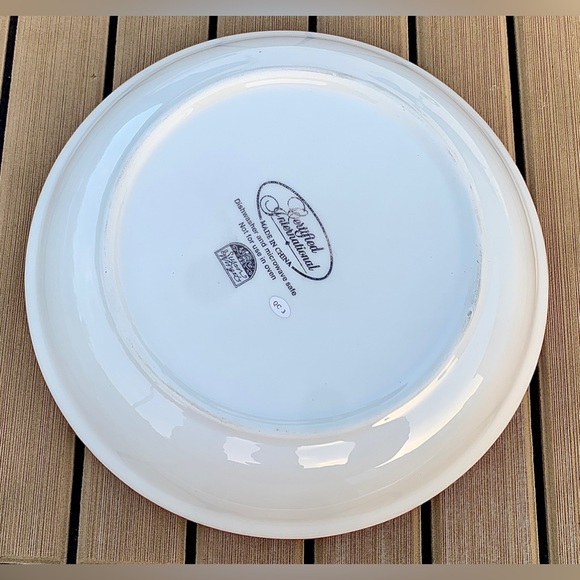 Vtg Retired Certified International Enchanted Santa Individual Pasta Bowl Plate - Picture 9 of 14